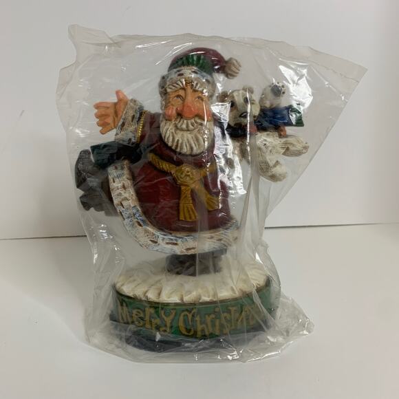 David Frykman Christmas Joy Santa Claus & Polar Bear Signed Figurine 2005 - Picture 7 of 10